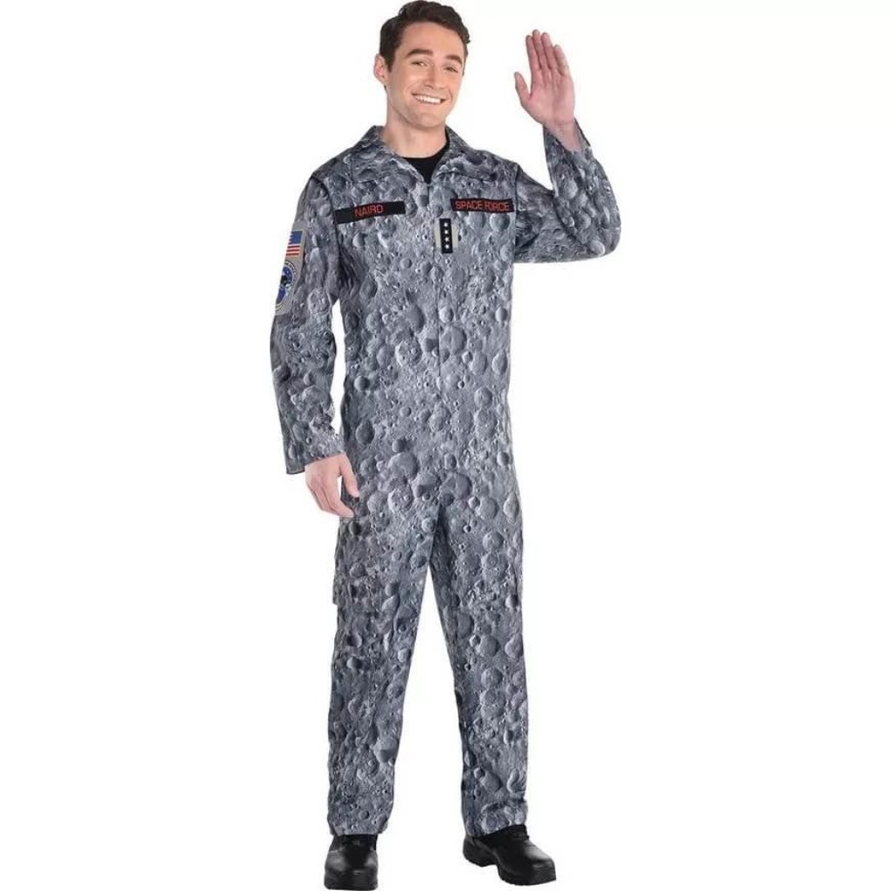 BRAND NEW adult men netflix space force naird astronaut halloween jumpsuit S/M